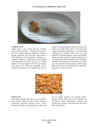 AN OVERVIEW ON NATURAL POLYMERS AS PHARMACEUTICAL EXCIPIENT | PDF