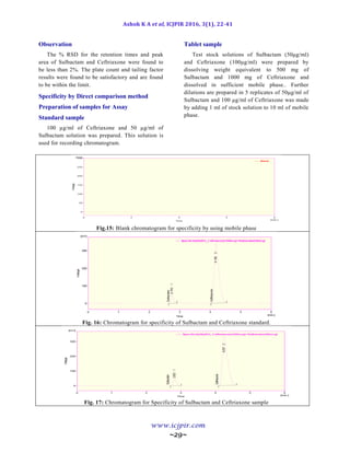 New RP HPLC method for the simultaneous estimation of sulbactum and ...