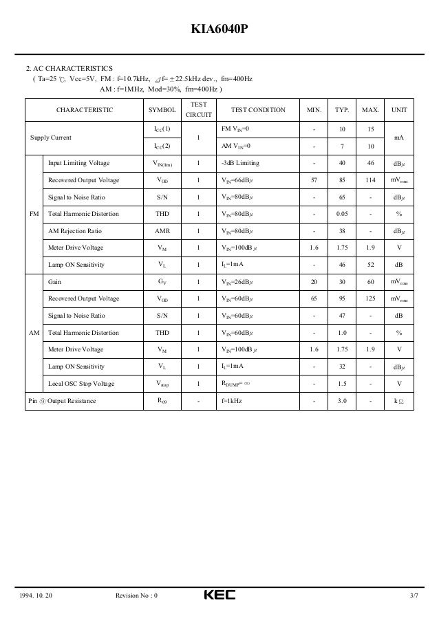 Data Sheet IC KIA6040