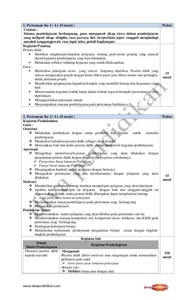 RPP Kurikulum 2013 Revisi Bahasa Indonesia Wajib Kelas XII SMA