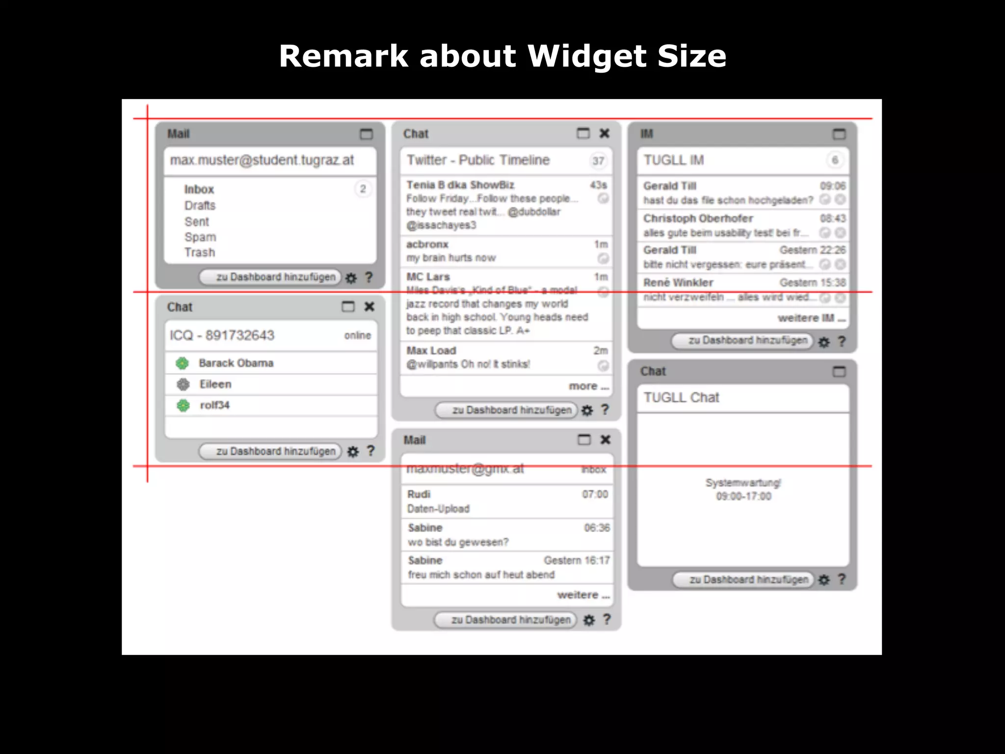 Remark about Widget Size
 