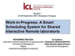 Work-in-Progress: A Smart Scheduling System for Shared Interactive ...