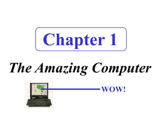 Chapter 1
The Amazing Computer
WOW!
 