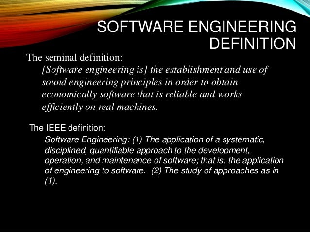 software engineering definition