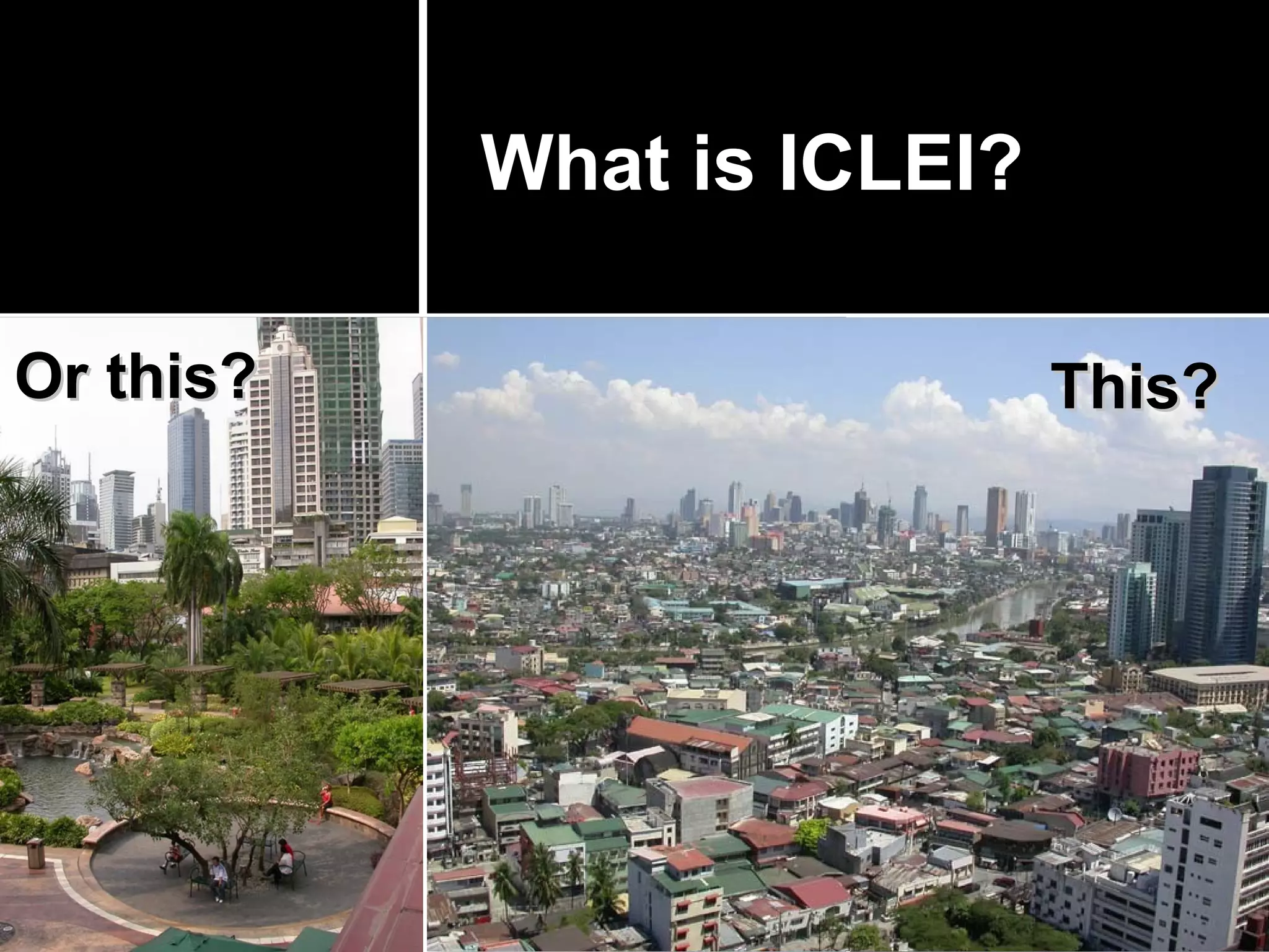 What is ICLEI? Or this? Or this? This? This? Or this? 