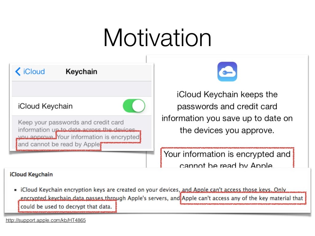 iCloud keychain