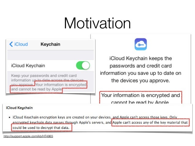 icloud keychain http://support.apple.com/kb/HT4865 Motivation