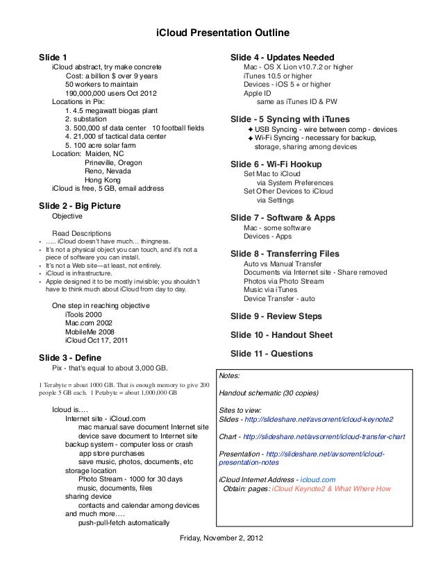 Icloud presentation image