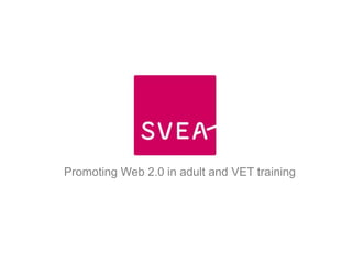 Promoting Web 2.0 in adult and VET training 