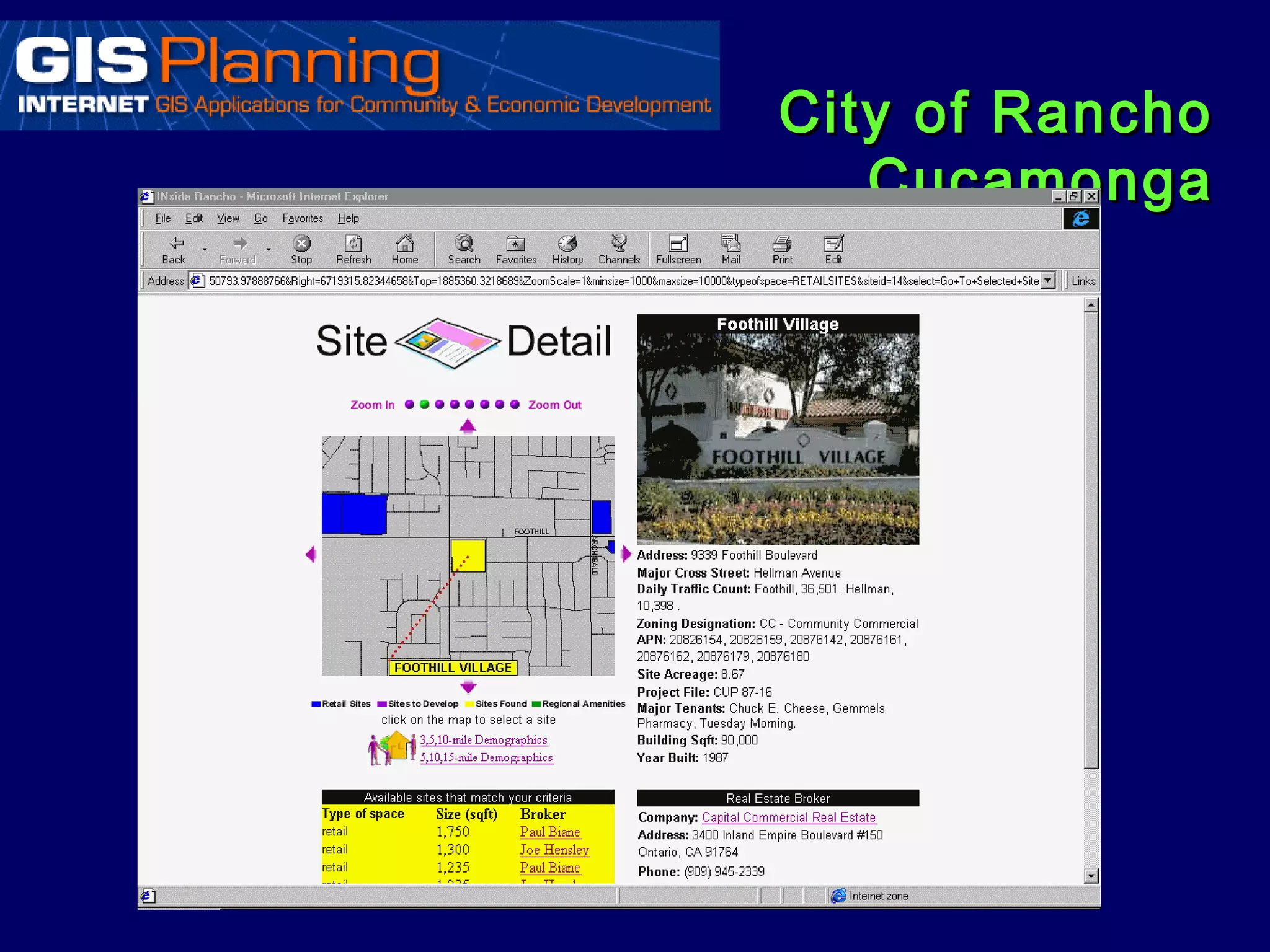 City of Rancho
   Cucamonga
 