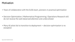Decision Optimization - From Theory to Practice | PDF