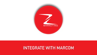 INTEGRATE WITH MARCOM
M A R K E T I N G
 