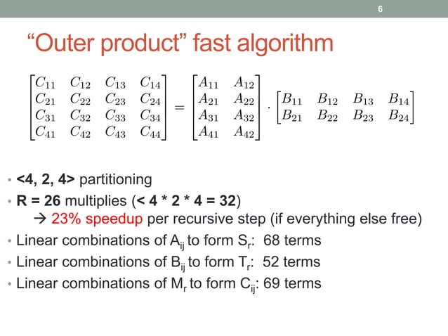 A framework for practical fast matrix multiplication | PPTX
