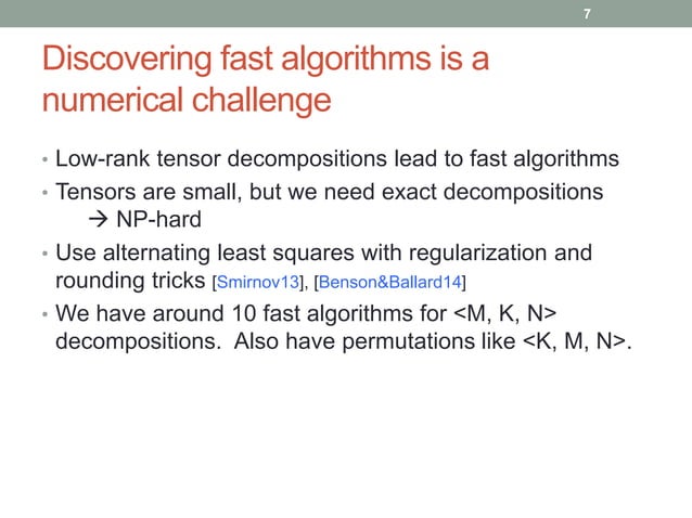 A framework for practical fast matrix multiplication | PPTX