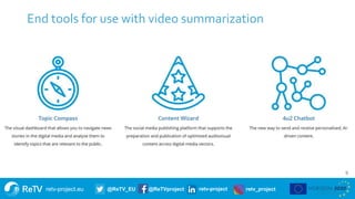 ICME 2020 Tutorial Part II: Video summary (re-)use and recommendation