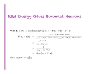 RBM Energy Gives Binomial Neurons
 