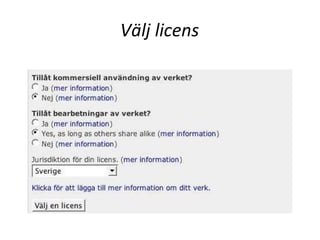 Välj licens 