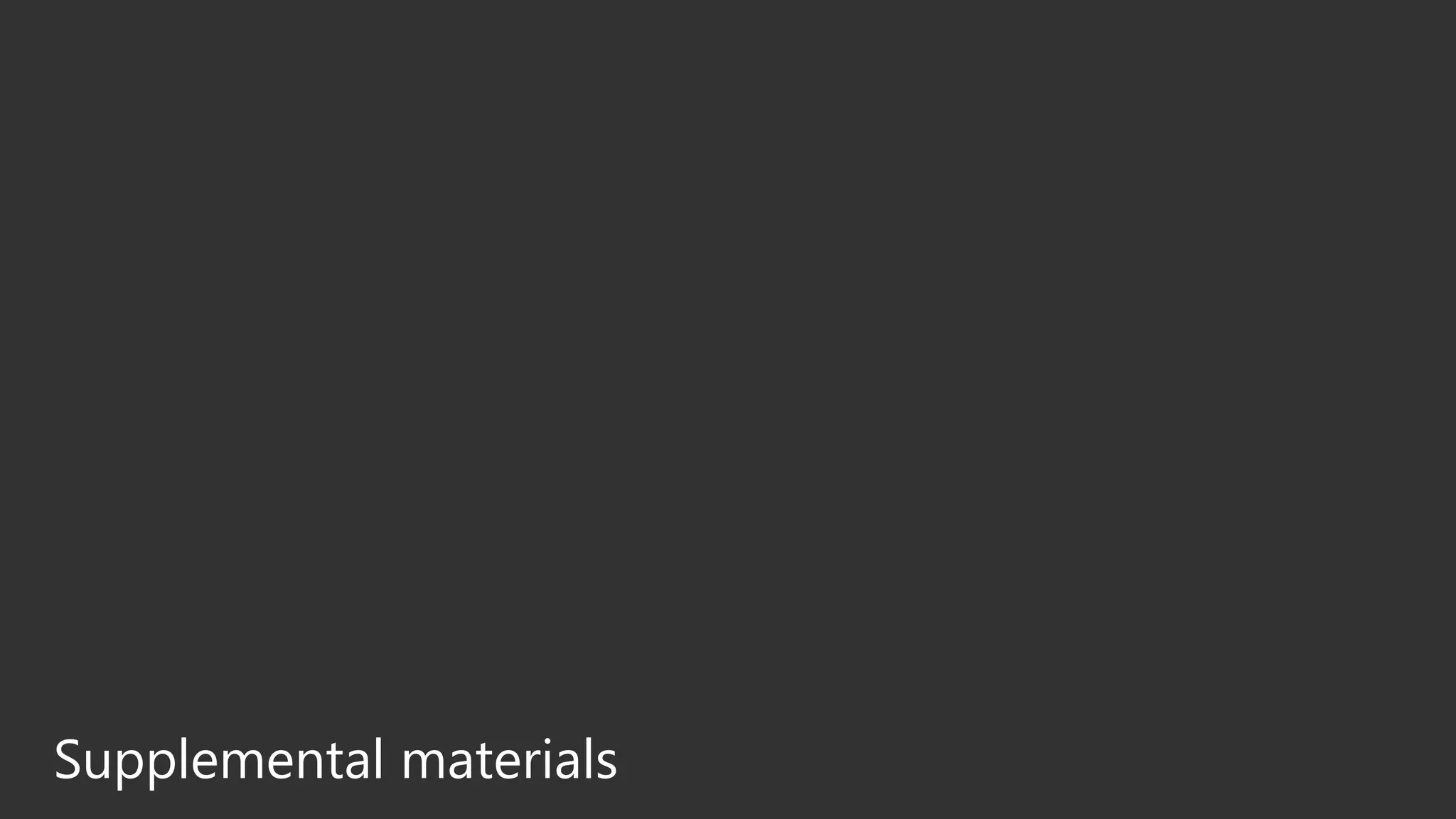 Supplemental materials
 