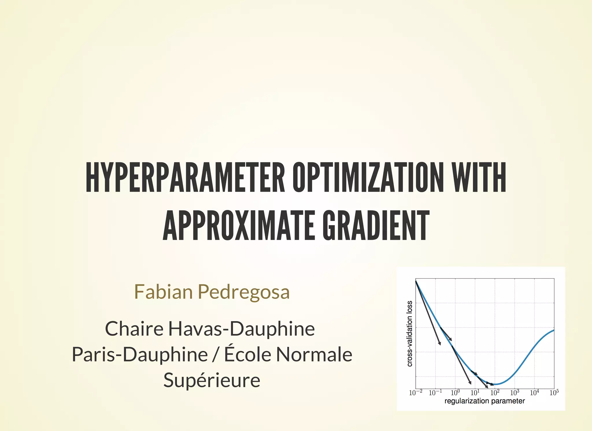Hyperparameter optimization with approximate gradient | PDF