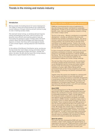 Trends in the Mining and Metals Industry | PDF