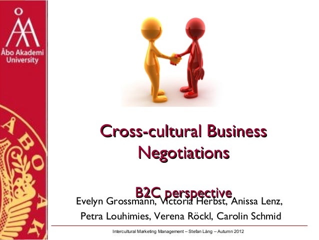Cross-cultural negotiations B2C-stream