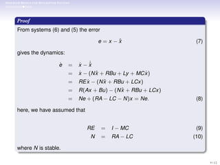 Observer design for descriptor linear systems | PDF