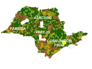 ATACADO
FÁBRICA

VAREJO
CONSUMIDOR
FINAL

 