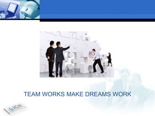 TEAM WORKS MAKE DREAMS WORK
 