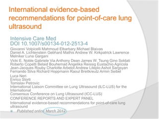 The Basics of Lung Ultrasound | PPTX