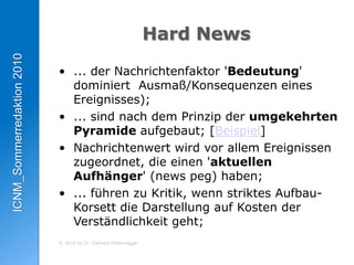 Verständliche Berichterstattung;