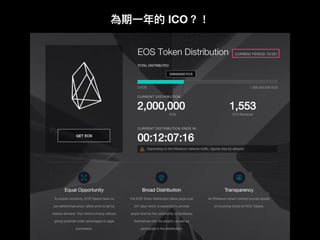 為期⼀一年年的 ICO？！
 