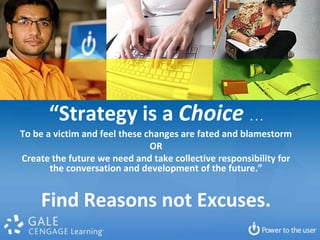 Good?Librarians play a vital role in building the critical connections between information , knowledge and learning.