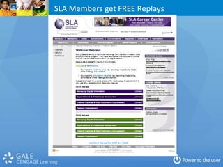 SLA Members get FREE Replays