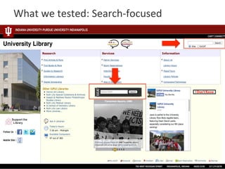 What	
  we	
  tested:	
  Search-­‐focused	
  
 