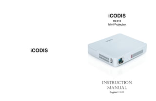 I codis rd 813 mini projector instruction manual