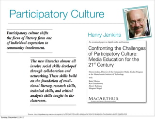 Participatory Culture
                                                                                                 Hen...