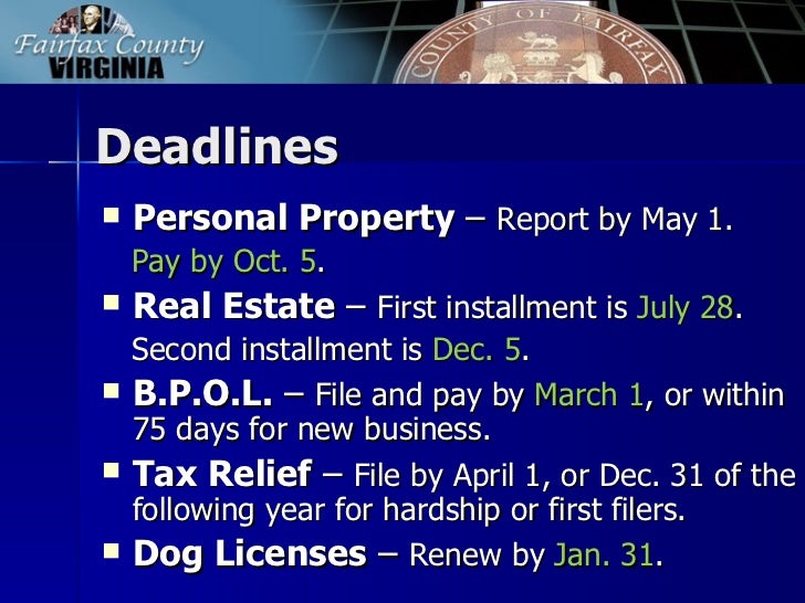 Fairfax County Tax Facts