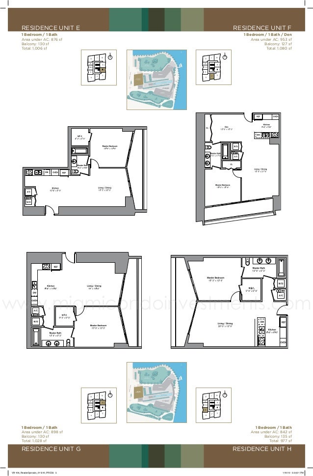 Icon Brickell Tower 3 Viceroy Tower Floor Plans