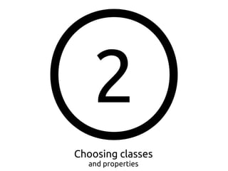 2
Choosing classes
and properties
 