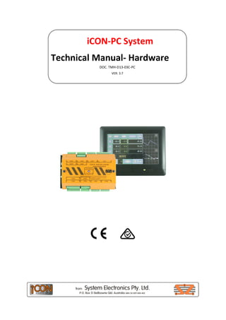 iCON-PC System
Technical Manual- Hardware
DOC. TMH-D13-03C-PC
VER: 3.7
 