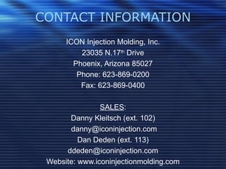 Icon Injection Molding Presentation | PPT