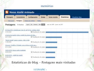    Manutenção e atualização do blog;