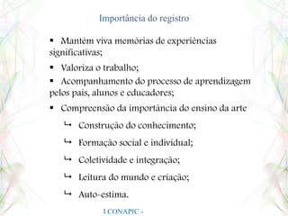 EDUBLOGSBlogs educativos9 Conteúdo das aulas;9 Complementação das aulas;9 Portfólio digital;9 Conteúdos gerados por alunos e supervisionados pelo professor.9 Textos voltados para formação do professor;Entre outros...I CONAPIC - UNIANCHIETA