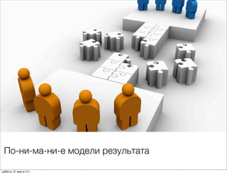 По-ни-ма-ни-е модели результата

суббота, 31 марта 12 г.
 