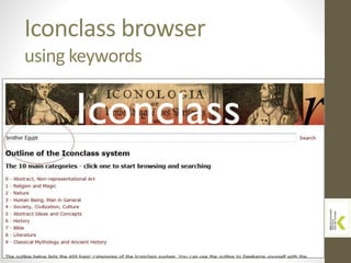 Iconclass browser
using keywords
 