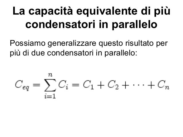 Capacità Equivalente Condensatori In Serie