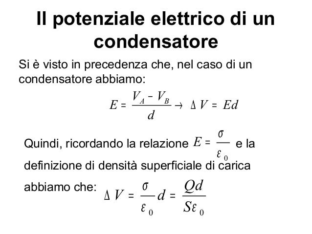 CONDENSATORE FORMULE SCARICA