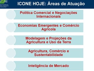 ICONE HOJE: Áreas de Atuação
 