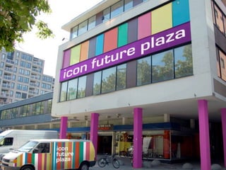 De inkomsten van ICON?
•   workshops en congressen
•   verhuur vergaderruimtes, faciliteiten
•   creatieve sessies
•   bemiddeling freelancers
•   consultancy aangesloten ZZP’ers
•   overige (boeken etc)
 