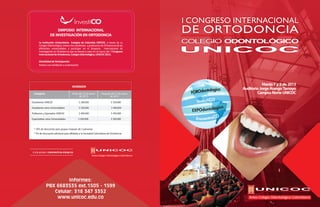 I congreso Internacional de Ortodoncia, Colegio Odontológico, UNICOC 